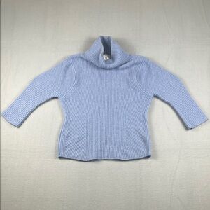 GOOP Gwyn G. Label turtleneck merino wool sweater with 3/4 sleeves
Size: xs
